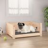 vidaXL Dog Bed Natural Wood Solid Pine Wood 25.8x19.9x11.0 in Durable