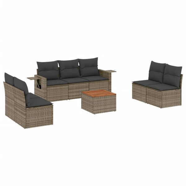 vidaXL Garden Sofa Set Gray