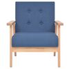 vidaXL Sofa Set Blue Polyester fabric and wood Three-piece set Modern