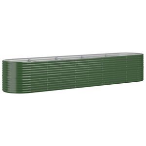 vidaXL Garden Raised Bed Green Powder-coated steel Extra Large Durable