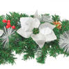 vidaXL Christmas Garland Green, Silver, Red PVC 8.9 ft Christmas Garland