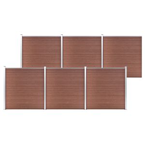 vidaXL Garden Fence WPC 411.4"x73.2" Brown