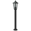 vidaXL Outdoor Floor Lamp Black Stainless Steel, Polycarbonate Medium