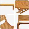 vidaXL Garden Dining Set Folding 5 pcs Brown solid acacia wood