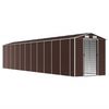 vidaXL Garden Shed Brown Galvanized steel Large Garden Shed
