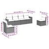 vidaXL Garden Sofa Set Black
