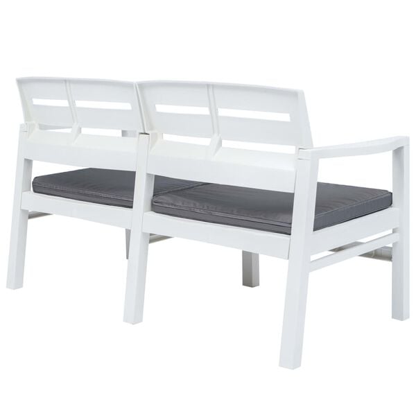 vidaXL Patio Bench Light Weight Garden Bench Rectangular Modern