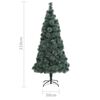 vidaXL Artificial Christmas Tree Green PET and Steel 82.7 in