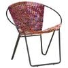 vidaXL Chair Multicolor Chindi fabric (100% cotton), powder-coated steel