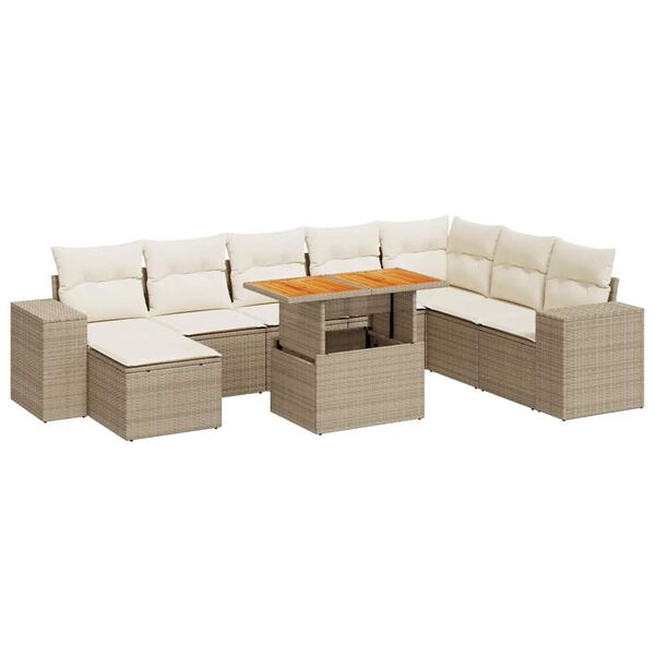 vidaXL Garden Sofa Set Beige