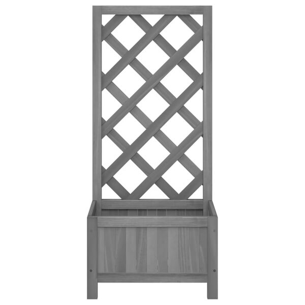 vidaXL Planter Grey Solid fir wood Medium Planters Planter