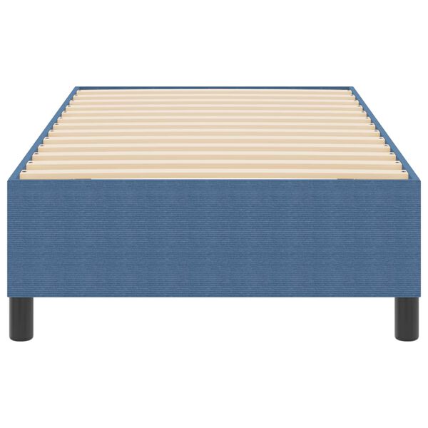 vidaXL Box Spring Bed Blue 35.4" x 78.7" Corduroy fabric