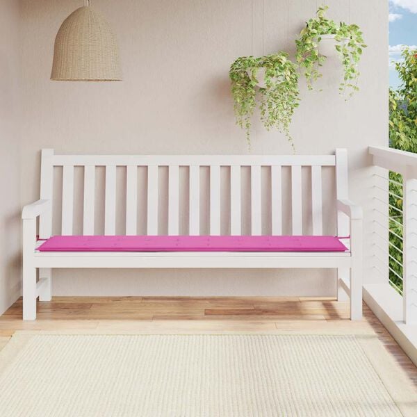 vidaXL Patio Bench Cushion Pink 78.7x19.7x1.6" Fabric