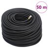 vidaXL Hybrid Air Hose Black 0.6" 164' Rubber and PVC