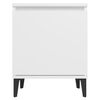 vidaXL Bed Cabinet White Engineered wood and metal 15.7x11.8x19.7 in