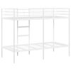vidaXL Bunk Bed White Steel, mesh fabric 35.4 x 78.7 in Bunk Bed