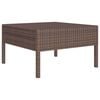 vidaXL Garden Lounge Set Brown PE Rattan Large Modular