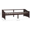 vidaXL Day Bed Dark brown Solid pinewood 35.4x78.7in