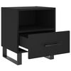 vidaXL Bedside Cabinet Set of 2 Black Engineered wood, Iron Medium
