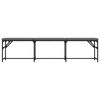 vidaXL Dining Bench Dark Grey Steel, 100% polyester fabric Large Durable