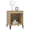 vidaXL Bedside Cabinet Set of 2 Sonoma oak Engineered wood