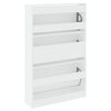 vidaXL Shoe Cabinet White Engineered Wood Compact Shoe Cabinet