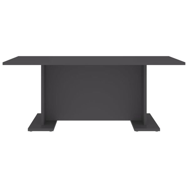 vidaXL Coffee Table Gray Engineered wood Medium Modern Coffee Table