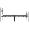 vidaXL Metal Bed Frame Black Powder-Coated Steel Single Metal Bed Frame