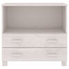vidaXL Sideboard White Solid pinewood Compact White Sideboard