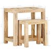 vidaXL Side Table Natural Mango Wood Solid Mango Wood Small