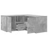 vidaXL Corner Cabinet Concrete gray Engineered wood 63x15.7x17.7 in