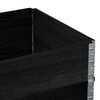 vidaXL Garden Planter Black Solid pine wood Medium Foldable