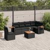 vidaXL Garden Sofa Set Black