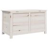 vidaXL Cushion Box White Solid fir wood 39.4 in x 19.7 in x 22.0 in