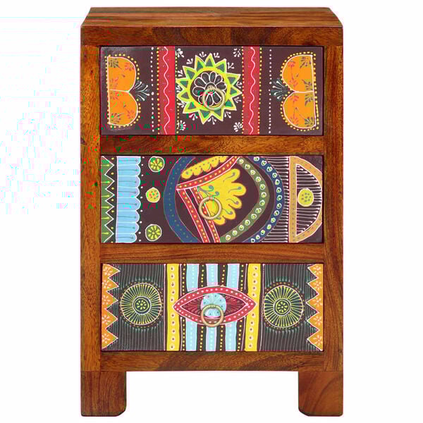 vidaXL Bedside Cabinet Honey Brown Solid acacia wood 15.7x15.7x23.6 in