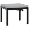 vidaXL Garden Stool Black Powder-Coated Steel Standard