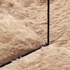 vidaXL Shaggy Rug Beige Polyester 94.5 x 94.5 in Foldable Shaggy Rug