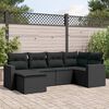 vidaXL Garden Sofa Set Black