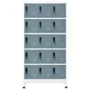 vidaXL Locker Cabinet Light grey and dark grey Steel Large
