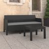 vidaXL Garden Lounge Set Anthracite Polypropylene with rattan look Large