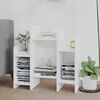 vidaXL Side Cabinet White 23.6x10.2x23.6" Engineered Wood