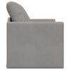 vidaXL Floor Sofa Bed 2-in-1 Light Grey 122x204 x 21.7 " Velvet