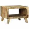 vidaXL Coffee Table Brown 19.7" x 19.7" x 13.8" Solid rough mango wood