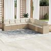 vidaXL Garden Sofa Set Beige, Cream White