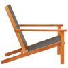 vidaXL Garden Chair Black and Natural Wood Solid eucalyptus wood, Textilene