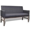vidaXL Sofa Bench Dark grey Rubberwood Large Seats Many Sofa Bench