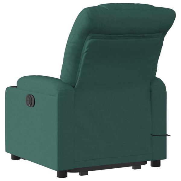vidaXL Electric Stand Up Massage Recliner Chair Dark Green