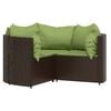vidaXL Patio Lounge Set Set of 4 Brown