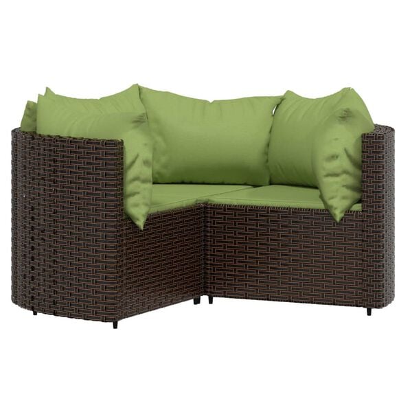 vidaXL Patio Lounge Set Set of 4 Brown
