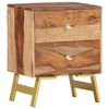 vidaXL Bedside Cabinet Natural Acacia Solid Acacia wood